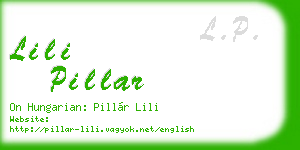 lili pillar business card