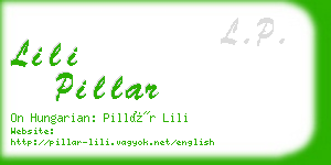 lili pillar business card